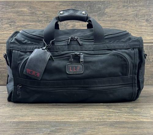 Vintage TUMI Duffle Bag Black Ballistic Nylon 18” Carry Luggage Travel USA-READ - Picture 1 of 15