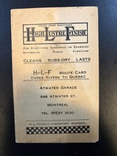 Route Card Three Rivers to Quebec - Atwater Garage Canada- HLF - 5.5 x 3.5