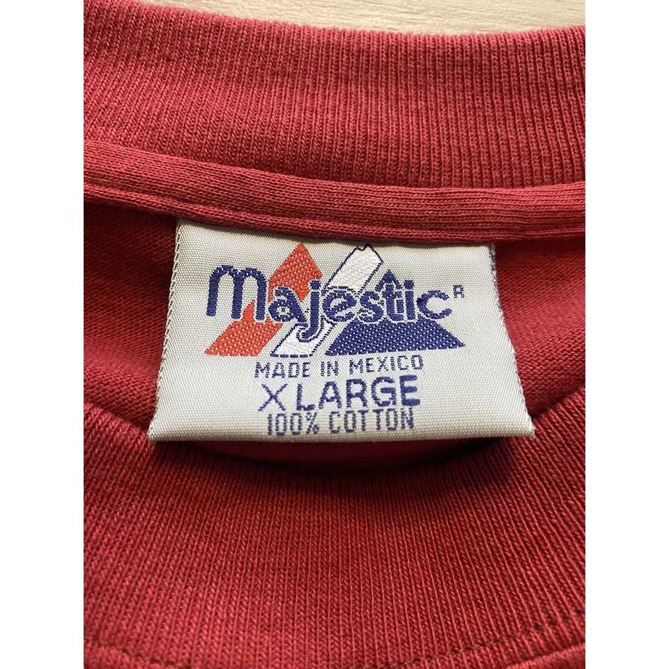 Vintage NFL Majestic San Francisco 49ers Red Embroidered Men’s XLT Tall T-Shirt - Image 3 of 3