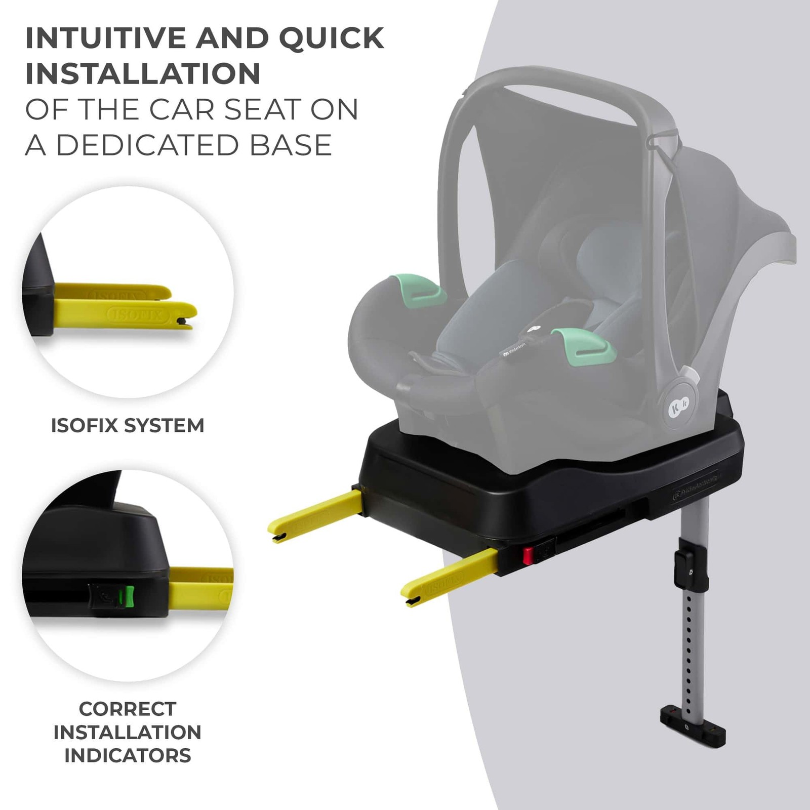 Base MINK FX Kinderkraft Isofix avec jambe de force stable - 2