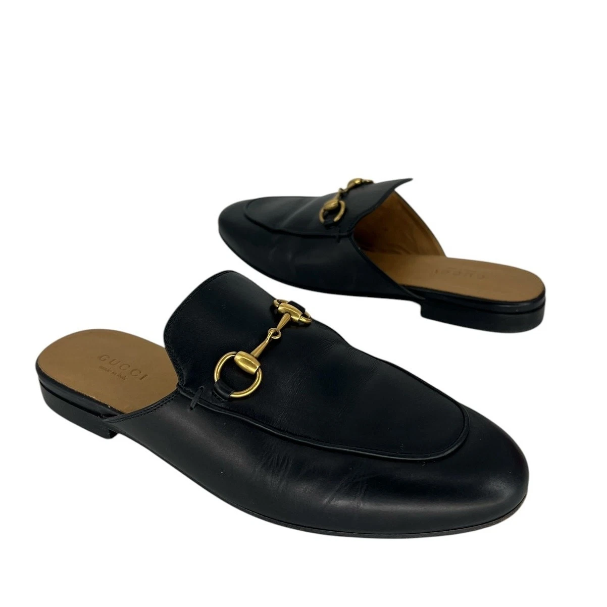 Mules Gucci Princetown Horsebit en cuir noir taille 36
