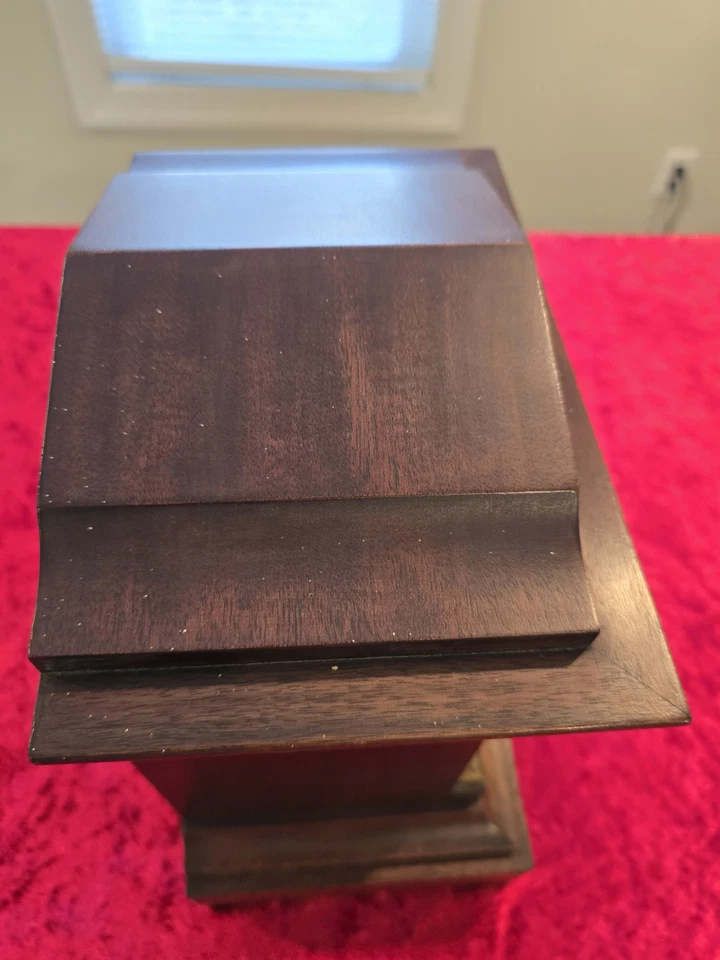 РЕДКИЕ каминные часы Seth Thomas «Berkley» 8 дней красное дерево 89 C — РАБОТАЮТ - Изображение 3 из 4