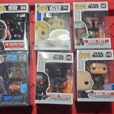 Funko Star Wars Lot - 6 Characters one in case. vader, boba, luke, pilot ect. 