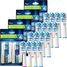 16 Packs, Replacement Brush Heads Compatible with Oral B- Double Clean Design