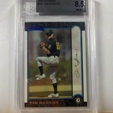 Bowman 1999 Tim Hudson #375 Oakland Athletics BGS 8.5 Base Set Baseball Card