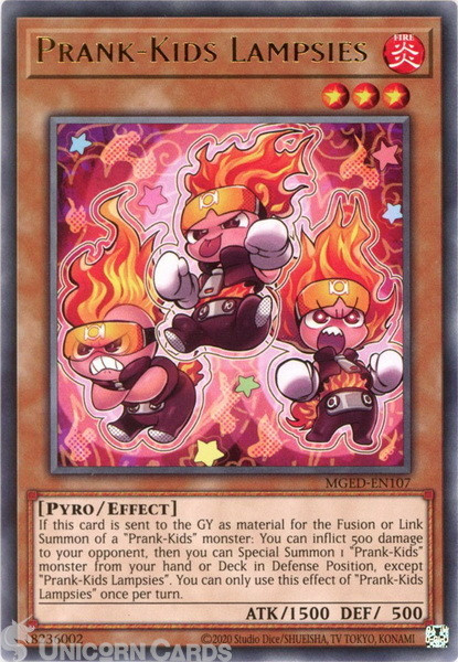 MGED-EN107 Prank-Kids Lampsies Rare UNL Edition Mint YuGiOh Card