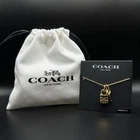 Coach Quilted Monogram Padlock and Key Necklace | Giftable, New | Full Packaging