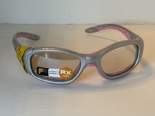 REC SPECS Liberty Sport Slam F8 Silver Pink Girls Kids Wrap Eyeglasses 49-17-135