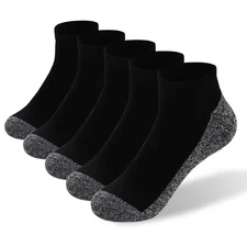 Copper Ankle Socks Cushioned Low Cut with Moisture-Wicking Odor Control