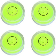 4Pcs Small Circular Bubble Levels with Double Sided Adhesive Bottom 25x10mm
