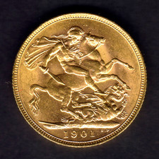 Australia.  1901 Perth - Sovereign..  Near Full Lustre - aU/UNC
