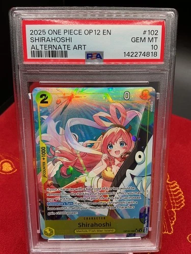Shirahoshi (Alternate Art) OP12-102 One Piece Legacy of the Master PSA 10