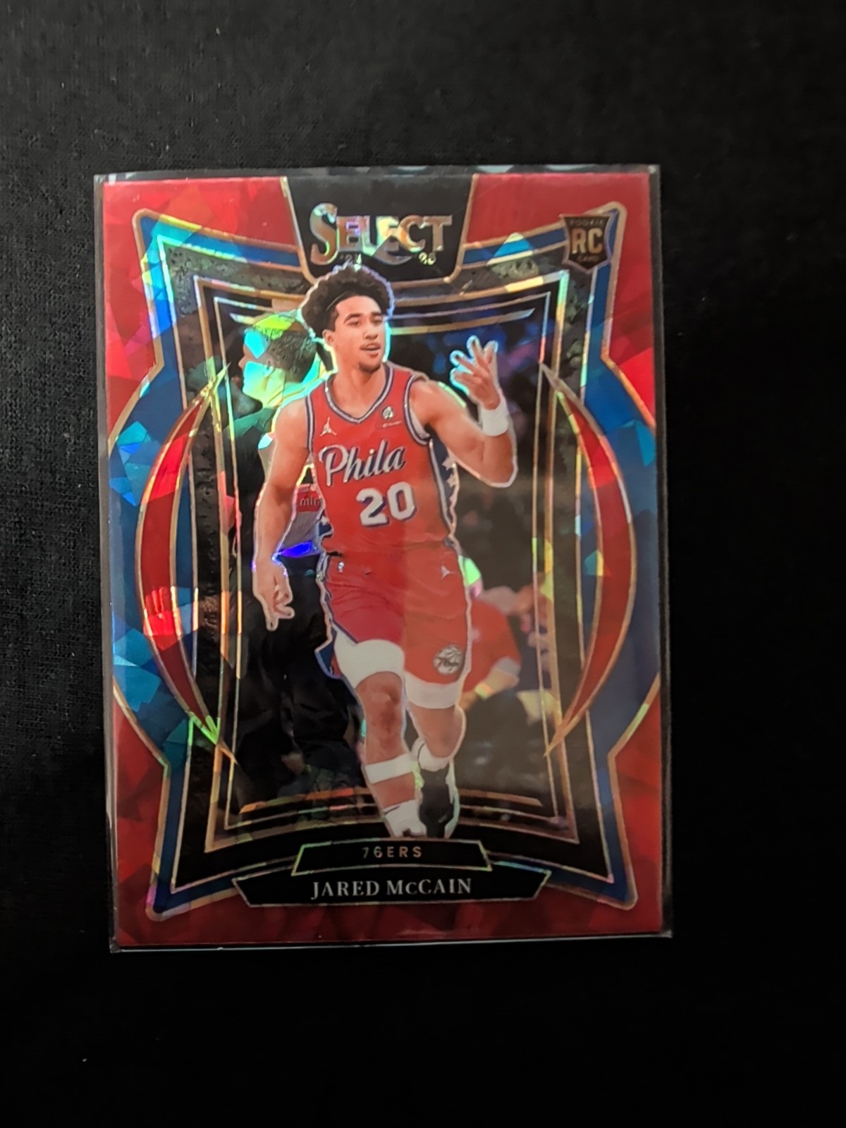 2024-25 Panini Select - Concourse Jared McCain #82 Red Cracked Ice Prizm (RC)