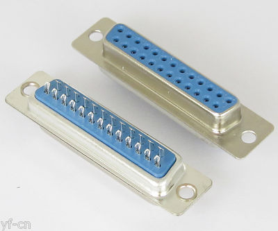 1pc D-Sub 2 Rows DB25 D-Sub 25pin Female Solder Serial Port Connector for PC Use