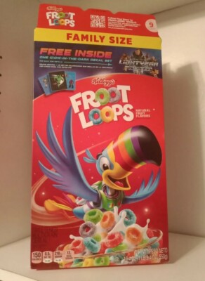 Disney Pixar Lightyear 2022 Kelloggs Froot Loops Cereal Box Buzz 