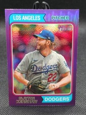 2023 Topps Heritage Update Chrome Purple Hot Box - Clayton Kershaw #641 Dodgers