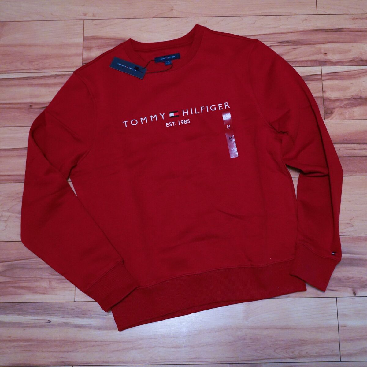 NWT Men's Tommy Hilfiger Crew Neck Essential Logo Pullover Sweater  Sweatshirt