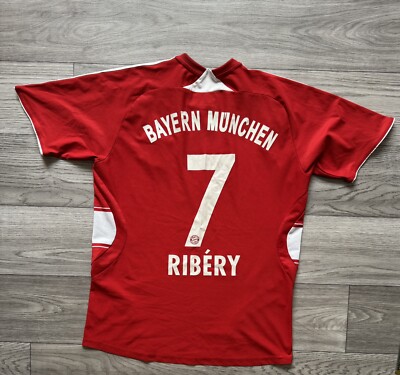 adidas Bayern München シャツ 7番 2XO Adidas BAYERN MUNICH #7 Ribery Home Football Shirt Jersey 2007/08