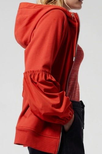 Athleta On My Way Triumph Hoodie NWT Full Zip Long Sleeve Red Women Jacket 1X - Picture 8 of 11