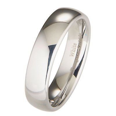 6MM Tungsten Wedding Band, Ring Dome Comfort Fit Sizes 8 - 15 Half Round Classic