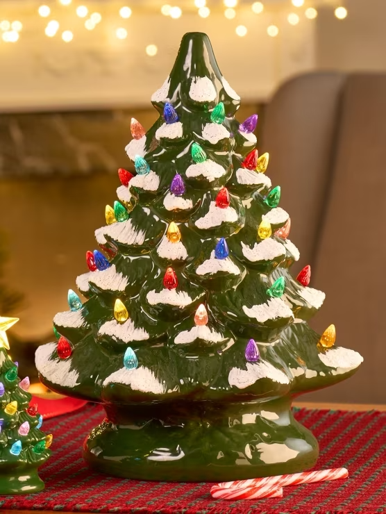 Lighted 13 Inch Ceramic Christmas Tree eBay