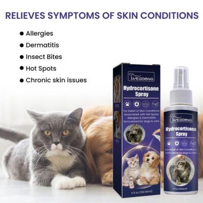New Hydrocortisone Spray Pet Anti Itching Spray For Dogs and Cats US N5P3
