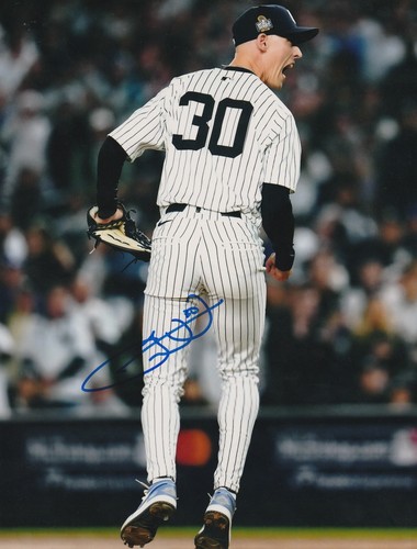 LUKE WEAVER NEW YORK YANKEES ACTION SIGNED 8x10