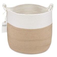 Parker Baby Nursery Storage Basket - Rope Storage Bin and Organizer for Laund...