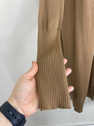 Country Road Verified Australian Merino Wool Cardigan size medium tan fine knit - Picture 7 of 13
