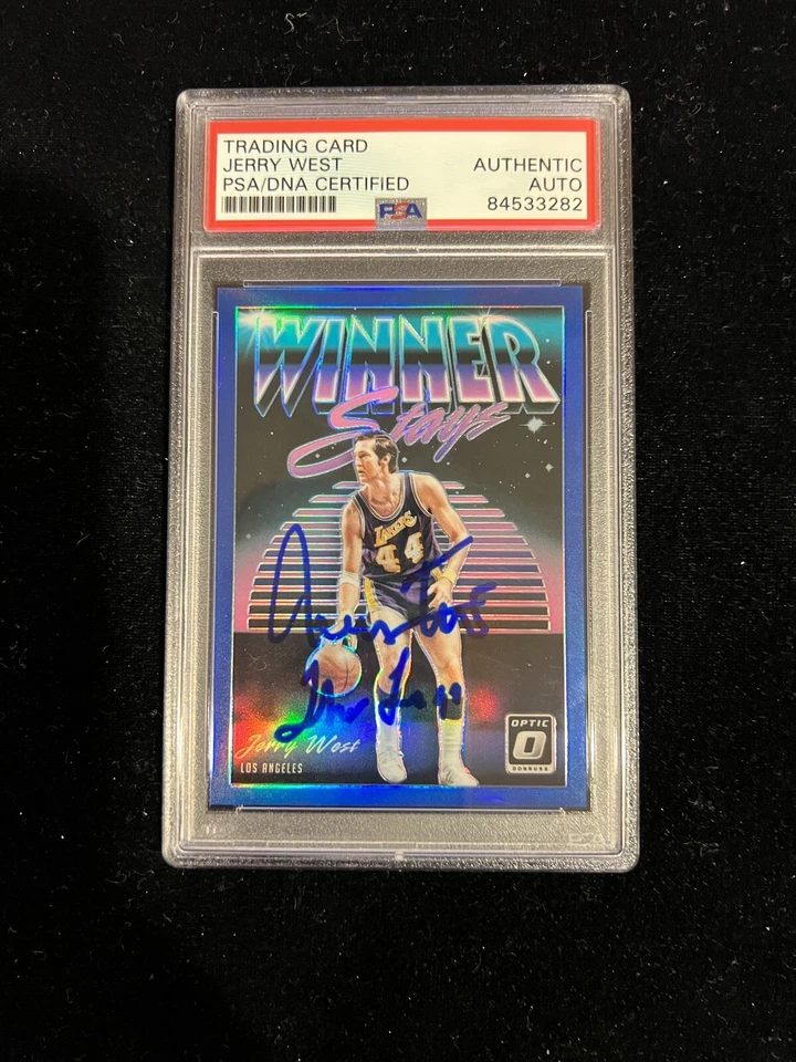 Jerry West assinado 2019 Donruss Optic cartão raro limitado PSA/DNA AUTÓGRAFO AUTOMÁTICO - Imagem 3 de 4