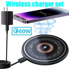 Wireless Fast Charger Charging Pad Dock for Samsung iPhone Android Cell Phone