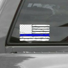 Thin Blue Line American Flag Distressed Law Enforcementpolice Decalsticker Thin Blue Line American Flag Distressed Law Enforcementpolice Decalsticker