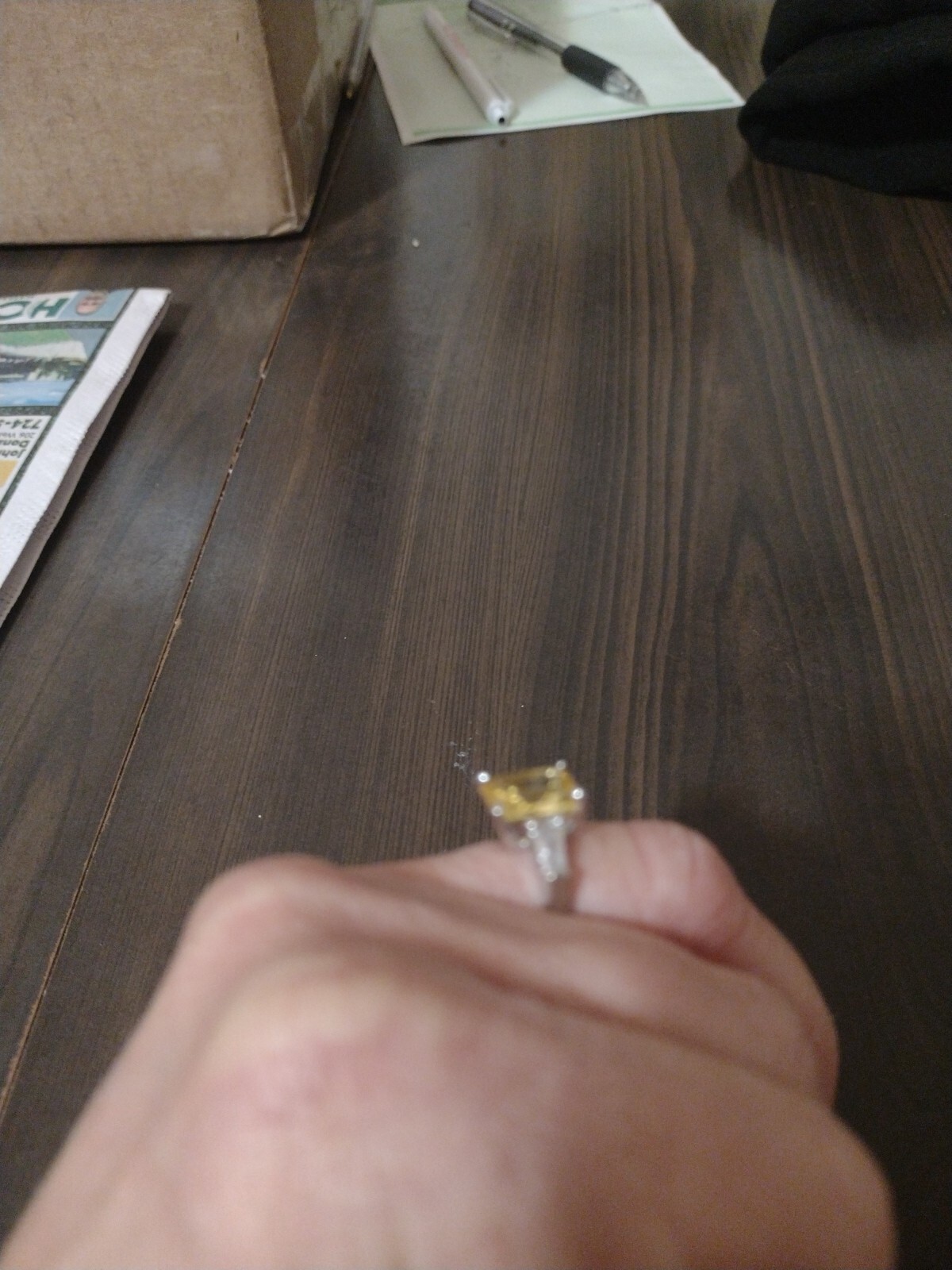 Yellow Stone Ring - image 4