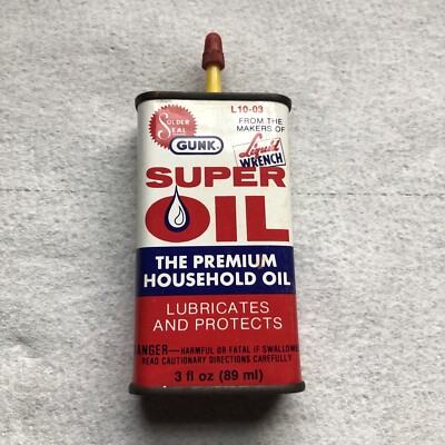 Solder Seal Gunk Liquid Wrench Super Oil Part No. L10-03 3 Fl. Oz. Empty