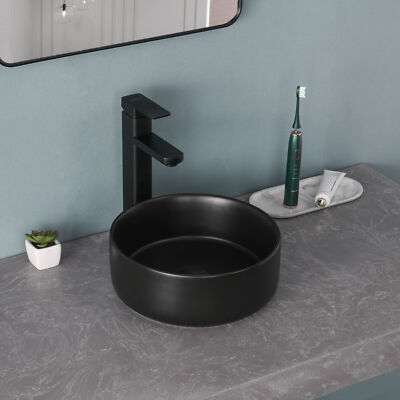 Round hand sink 16 inch classic household drain + Bring soap box Sense of design