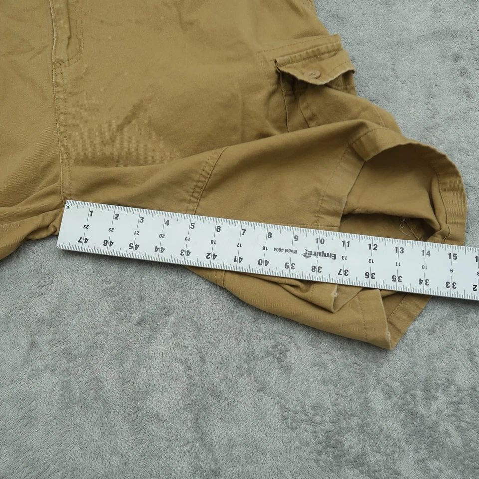 Pantalones Cortos de Carga Swiss Cross Exterior Senderismo Para Hombre 42x10.5 Frente Plano Algodón Caqui Foto 4 de 4
