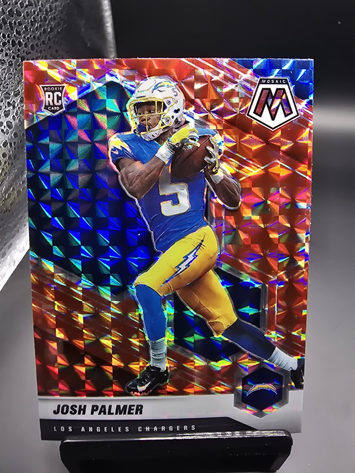 2021 Panini Mosaic Josh Palmer #329 RC Red Prizm - Los Angeles Chargers