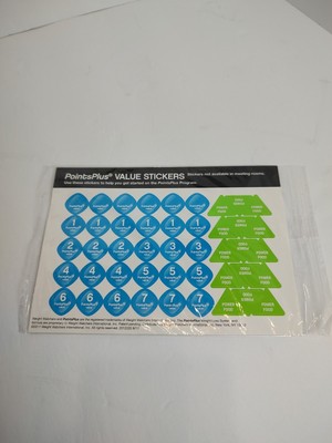 New Sealed Weight Watchers Points Plus Value Stickers 2011
