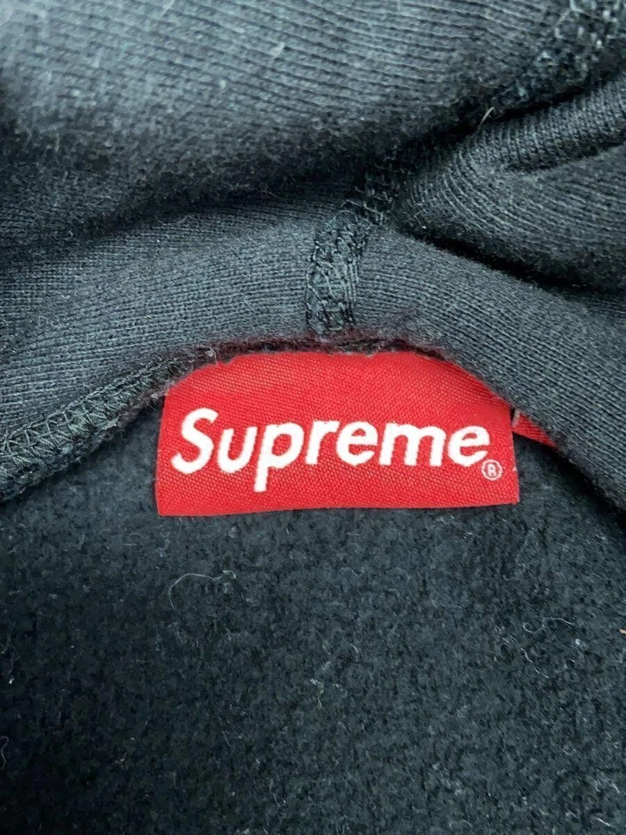 Felpa con cappuccio Supreme logo arabo M cotone nero sbiadito usata