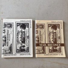 Lot of 2 Vintage NASCA Charles Affleck Collection Currency Auction Catalogs 1983