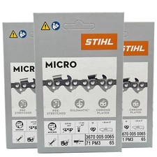 71PM3 65 DL 3 pcs x STIHL 1/4?P 1.1 mm Chain for 12&quot;/30 cm bar OEM 3670 005 0065