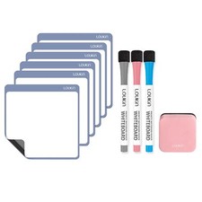 Dry Erase Mini Note 6 Pack Electrostatic Adsorption Whiteboard Sticker Reusable