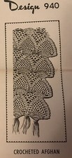 940 Vintage Pineapple Afghan Pattern to Crochet Reproduction 