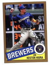 2020 Topps Keston Hiura 20/50 GOLD parallel 1985 35th Anniversary card Brewers