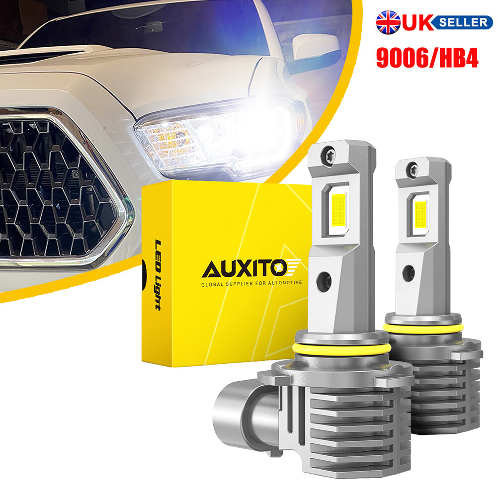 AUXITO 9006 HB4 LED Headlight Bulbs Kit High Low Beam 6500k Super Xenon White