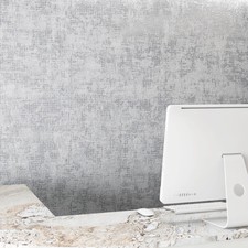 Concrete Textured Grey Wallpaper Glitter Metallic Silver Wall Paper for Bedroom