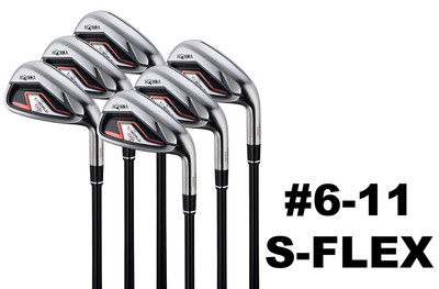 HONMA GOLF TOUR WORLD GS #6-#11 IRON SET S-FLEX GRAPHITE SHAFT TW 6 CLUBS SET