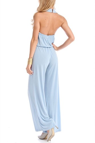 Women’s Halter Jumpsuit With O Neckline Sz L NWT - Picture 2 of 3