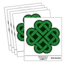 Celtic Shamrock Knot Silhouette Laptop Water Bottle Sticker 5 Pack
