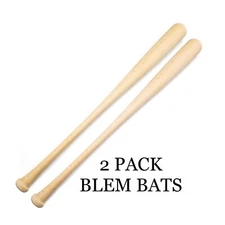 2 Pack Wooden Blem Baseball Bats (FREE SHIPPING!)
